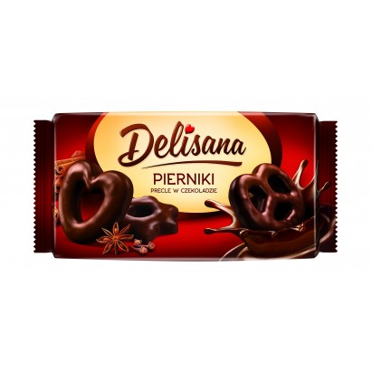 DELISANA Pierniki precle w czekoladzie 400g