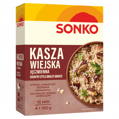 Sonko Kasza jęczmienna wiejska 400 g (4 x 100 g)