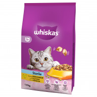 Whiskas Sterile Sucha karma dla dorosłych kotów z pysznym kurczakiem 1,4 kg
