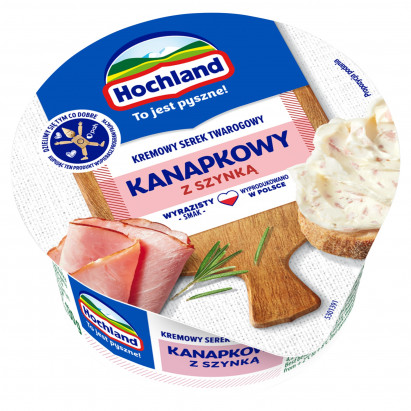 Hochland Kremowy serek twarogowy kanapkowy z szynką 130 g