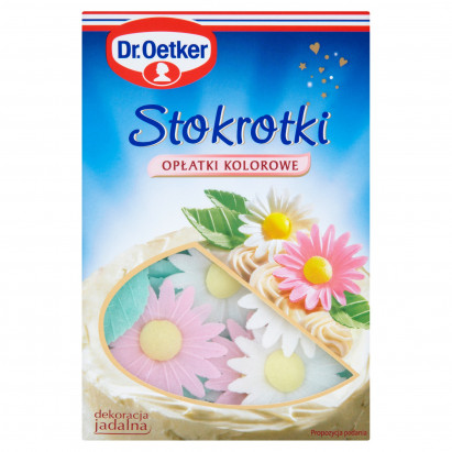 Dr. Oetker Stokrotki opłatki kolorowe 24 sztuki