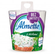 Almette Puszysty serek twarogowy z ziołami bez laktozy 150 g