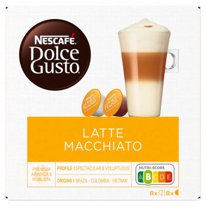 NESCAFÉ Dolce Gusto Latte Macchiato Kawa w kapsułkach 183,2 g (8 x 17,4 g i 8 x 5,5 g)