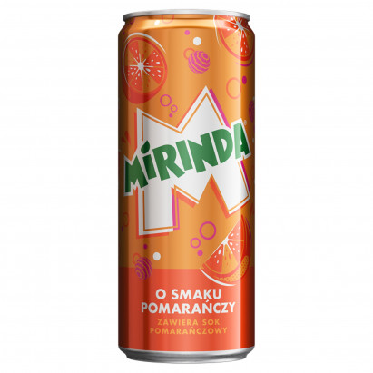 Mirinda Napój gazowany o smaku pomarańczowym 330 ml