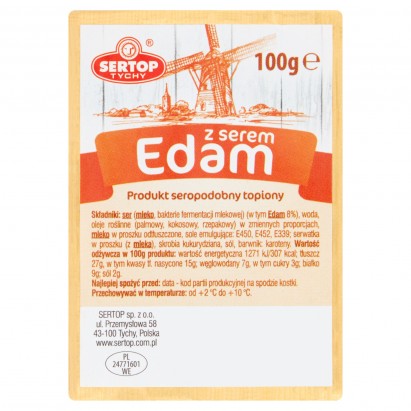 Sertop Tychy Produkt seropodobny topiony z serem Edam 100 g