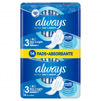 Always Ultra Day & Night (R3) Ze Skrzydełkami Podpaski Sztuk