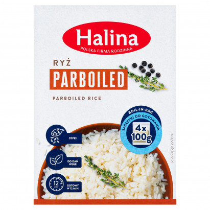 Halina Ryż parboiled 400 g (4 x 100 g)