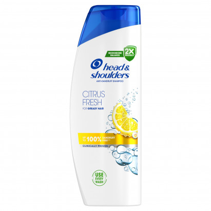 Head & Shoulders Citrus Fresh Codzienny Szampon Przeciwłupieżowy 400 ml do Włosów Tłustych