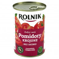 Rolnik Urodzaj smaku Pomidory krojone bez skórki 400 g