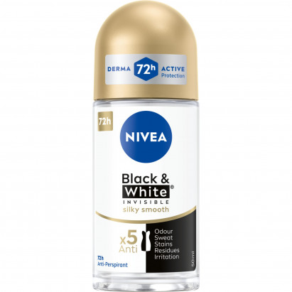 Nivea Black&White Invisible Silky Smooth Antyperspirant Roll ON 50 ml