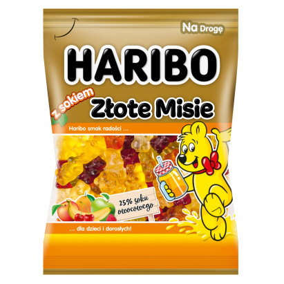 Haribo Złote Misie Żelki owocowe z sokiem 85 g