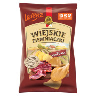 Wiejskie Ziemniaczki Chipsy ziemniaczane smak wędzonka 130 g