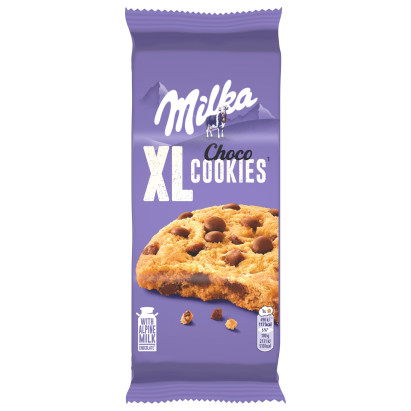 Milka XL Cookie Choco, ciastka z kawałkami mlecznej czekolady - 184 g