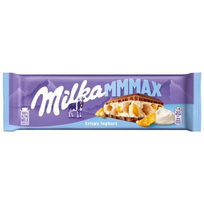 Milka Mmmax Czekolada mleczna z nadzieniem jogurtowym 300 g