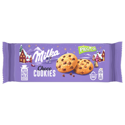 Milka Pieguski Choco Cookies Ciasteczka z kawałkami czekolady mlecznej 135 g