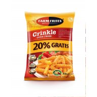 FRYTKI CRINKLE OVEN FRIES FARM FRITES 750G +20% GRATIS