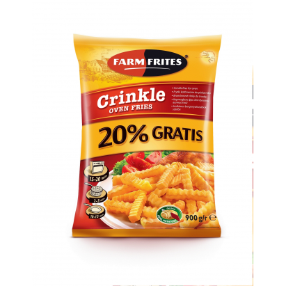 FRYTKI CRINKLE OVEN FRIES FARM FRITES 750G +20% GRATIS