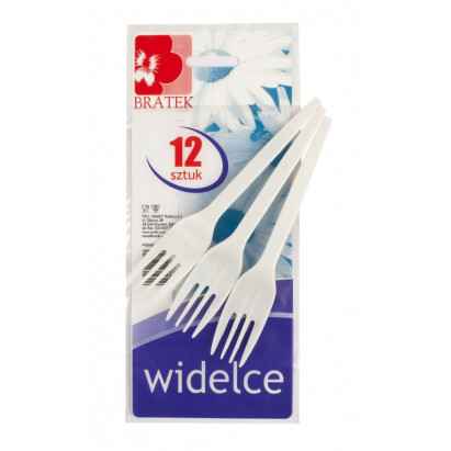 Bratek Widelec Jednorazowy 12szt