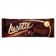 Lusette smak czekoladowy Kruchy wafelek przekładany kremem 50 g
