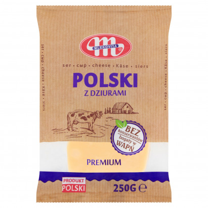 Mlekovita Ser Polski z dziurami premium 250 g