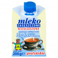 SM Gostyń Mleko gostyńskie zagęszczone niesłodzone light 4% 200 g