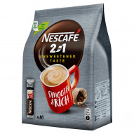 Nescafé 2in1 Unsweetened Taste Rozpuszczalny napój kawowy 80 g (10 x 8 g)