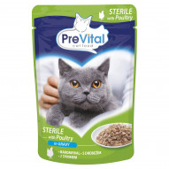 PreVital Sterile Karma dla kotów po sterylizacji z drobiem w sosie 100 g